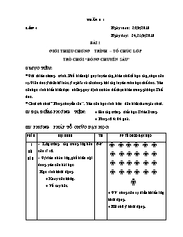 Giáo án Thể dục Lớp 4 - Tuần 1 đến 29 - Năm học 2010-2011