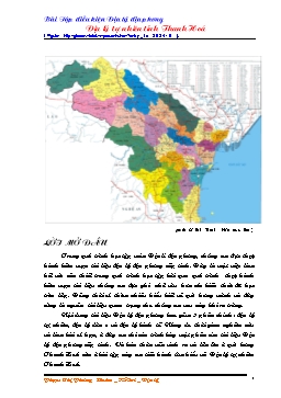 Bài tập Điều kiện địa lý địa phương: Địa lý tự nhiên tỉnh Thanh Hóa - Phạm Thị Phương Hoàn