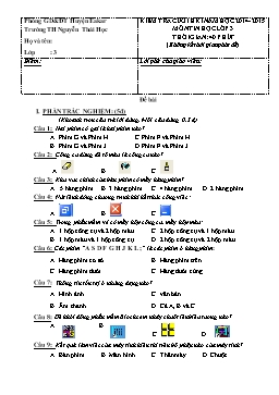 Đề kiểm tra cuối học kỳ I môn Tin học Lớp 3 - Năm học 2014-2015 - Trường TH Nguyễn Thái Học