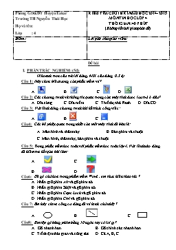 Đề kiểm tra cuối học kỳ I môn Tin học Lớp 4 - Năm học 2014-2015 - Trường TH Nguyễn Thái Học