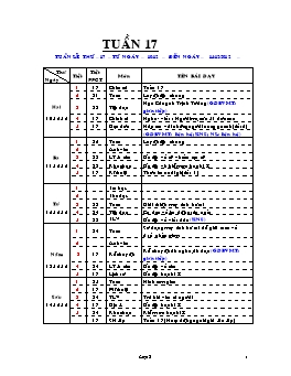 Giáo án Lớp 5 - Tuần 17 - Năm học 2012-2013