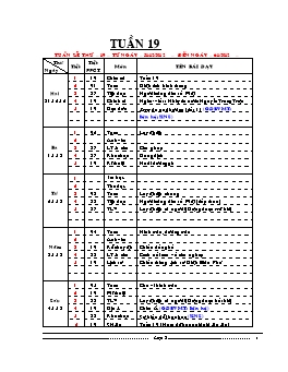 Giáo án Lớp 5 - Tuần 19 - Năm học 2012-2013