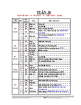 Giáo án Lớp 5 - Tuần 20 - Năm học 2012-2013