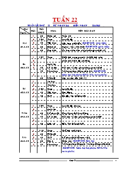 Giáo án Lớp 5 - Tuần 22 - Năm học 2012-2013