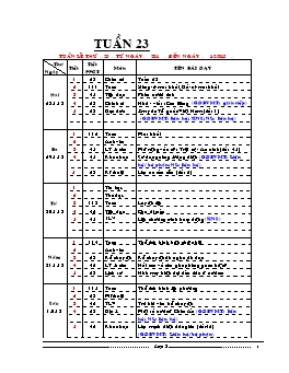 Giáo án Lớp 5 - Tuần 23 - Năm học 2012-2013