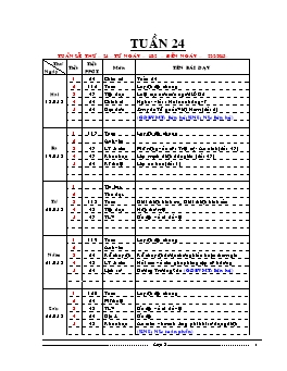 Giáo án Lớp 5 - Tuần 24 - Năm học 2012-2013