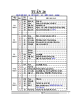 Giáo án Lớp 5 - Tuần 26 - Năm học 2012-2013