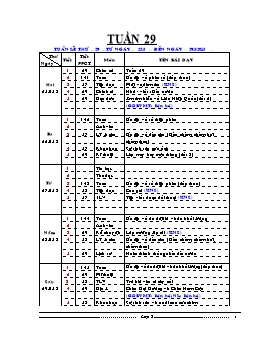 Giáo án Lớp 5 - Tuần 29 - Năm học 2012-2013