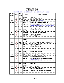 Giáo án Lớp 5 - Tuần 30 - Năm học 2012-2013