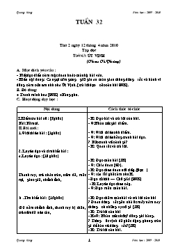 Giáo án Lớp 5 - Tuần 32+33 - Năm học 2009-2010