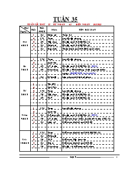 Giáo án Lớp 5 - Tuần 35 - Năm học 2012-2013