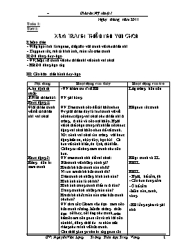 Giáo án Mĩ thuật Lớp 1 - Chương trình cả năm - Năm học 2011-2012