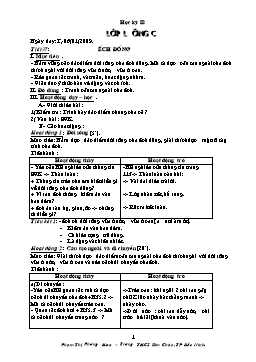 Giáo án môn Sinh học 7 - Chương trình học kỳ II - Năm học 2009-2010