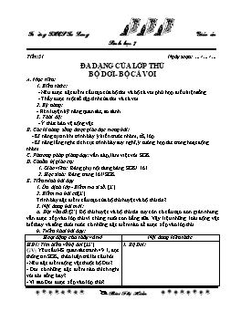 Giáo án môn Sinh học 7 - Tiết 51 đến 54