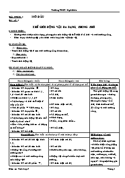 Giáo án môn Sinh học Khối 7 - Chương trình cả năm học