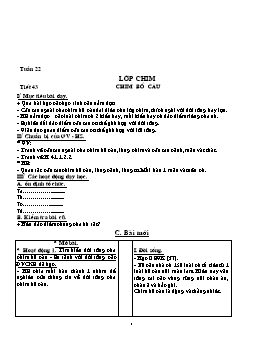 Giáo án môn Sinh học Khối 7 - Chương trình giảng dạy học kỳ II