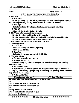 Giáo án môn Sinh học Khối 7 - Tiết 42: Cấu tạo trong của thằn lằn