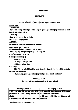 Giáo án môn Sinh học Lớp 7 - Chương trình cả năm - Năm học 2008-2009