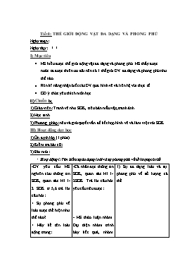 Giáo án môn Sinh học Lớp 7 - Tiết 1 đến 8