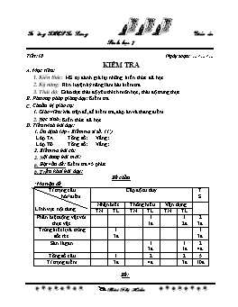 Giáo án môn Sinh học Lớp 7 - Tiết 18 đến 24