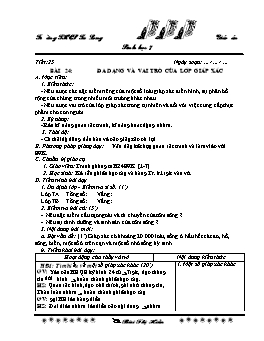 Giáo án môn Sinh học Lớp 7 - Tiết 25 đến 28