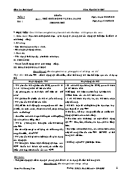 Giáo án môn Sinh học Lớp 7 - Trọn bộ chương trình cả năm - Năm học 2010-2011