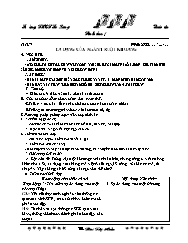 Giáo án Sinh học khối 7 - Tiết 9 đến 11