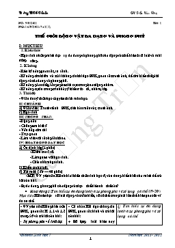 Giáo án Sinh học Lớp 7 - Chương trình cả năm - Trần Cương