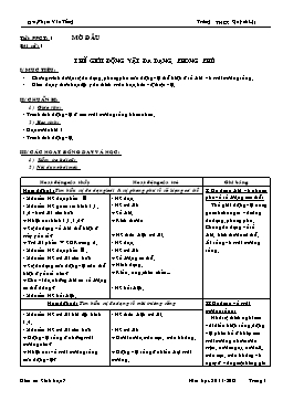 Giáo án Sinh học Lớp 7 - Tiết 1 đến 63