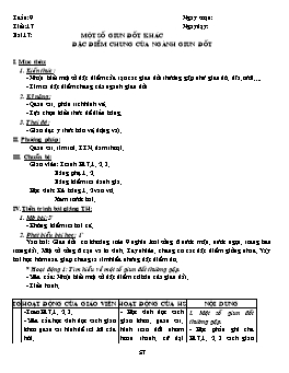 Giáo án Sinh học Lớp 7 - Tiết 17 đến 26