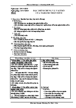 Giáo án Sinh học Lớp 7 - Tiết 22 đến 24 - Năm học 2010-2011