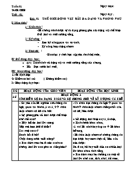 Giáo án Sinh học Lớp 7 - Trọn bộ cả năm - Năm học 2008-2009