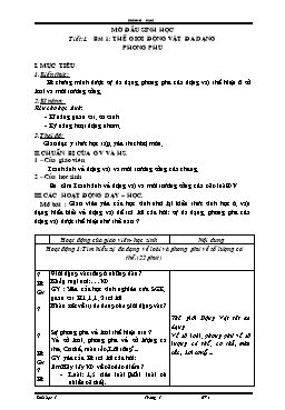 Giáo án Sinh học Lớp 7 - Trọn bộ chương trình - Năm học 2007-2008