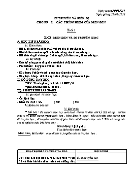 Giáo án Sinh học Lớp 9 - Cả năm - Năm học 2011-2012