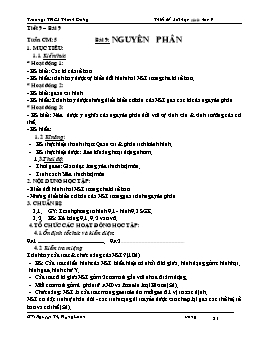 Giáo án Sinh học Lớp 9 - Tiết 9+10