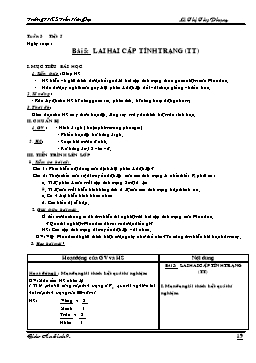 Giáo án Sinh học Lớp 9 - Tuần 3