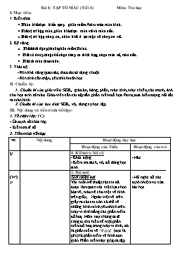 Giáo án Tin học Lớp 3 - Bài 1 đến 7