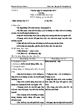 Giáo án Tin học Lớp 5 - Học kỳ I - Năm học 2014-2015