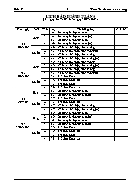 Giáo án Tin học Lớp 5 - Tuần 5 - Năm học 2013-2014