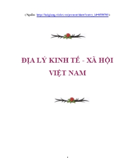 Giáo trình Địa lý kinh tế - Xã hội Việt Nam