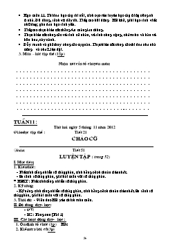 Giáo án điện tử Lớp 5 - Tuần 11