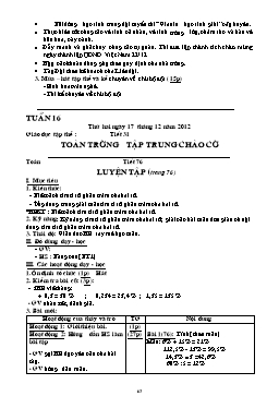 Giáo án điện tử Lớp 5 - Tuần 16