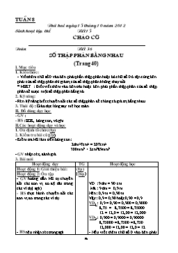 Giáo án điện tử Lớp 5 - Tuần 8