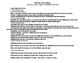 Giáo án giảng dạy Lớp Chồi - Chủ đề: Bản thân (4 tuần)