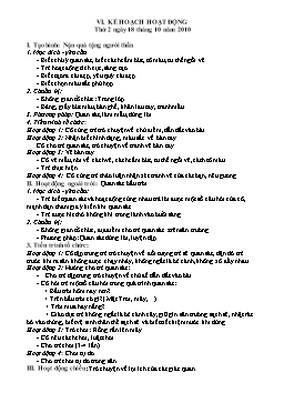 Giáo án Mầm non Lớp Chồi - Tháng 10