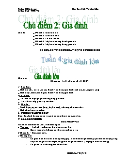 Giáo án Mẫu giáo Lớp Chồi - Chủ điểm 2: Gia đình - Đinh Thị Hồng Hiệp