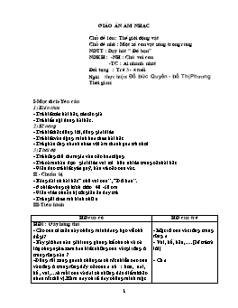 Giáo án Mẫu giáo Lớp Mầm - Chủ đề lớn: Thế giới động vật - Chủ đề nhỏ: Một số con vật sống trong rừng