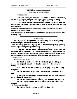 Giáo án Mẫu giáo Lớp Mầm - Chủ đề: Phương tiện giao thông - Nguyễn Thị Ngọc Hân