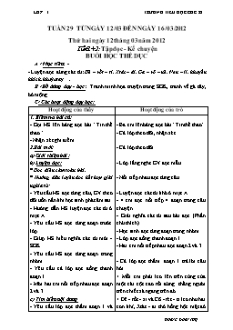 Giáo án Lớp 3 - Tuần 29 - Hoàng Đoàn Thụ