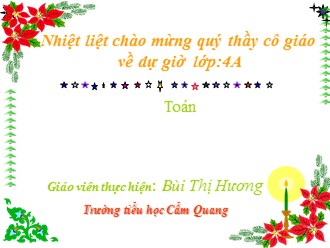 Bài giảng môn Toán Lớp 5 - Bài: Cộng hai số thập phân